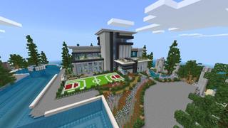 Screenshot of the Minecraft Bedrock Marketplace product Private Millionaire Mansion created by Waypoint Studios.