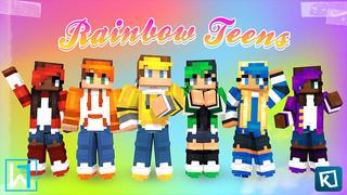 Thumbnail of the Minecraft Bedrock Marketplace product Rainbow Teens created by Waypoint Studios.