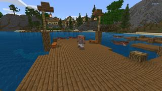Screenshot of the Minecraft Bedrock Marketplace product Scary Lake Monster created by Waypoint Studios.