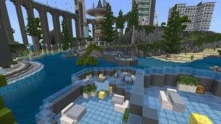 Screenshot of the Minecraft Bedrock Marketplace product Sci-Fi Lucky Block created by Waypoint Studios.