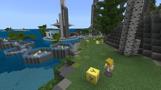Screenshot of the Minecraft Bedrock Marketplace product Sci-Fi Lucky Block created by Waypoint Studios.