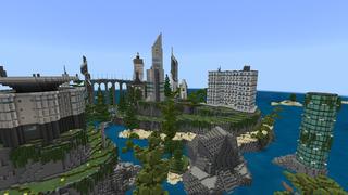 Screenshot of the Minecraft Bedrock Marketplace product Sci-Fi Lucky Block created by Waypoint Studios.