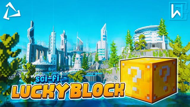 Thumbnail of the Minecraft Bedrock Marketplace product Sci-Fi Lucky Block created by Waypoint Studios.