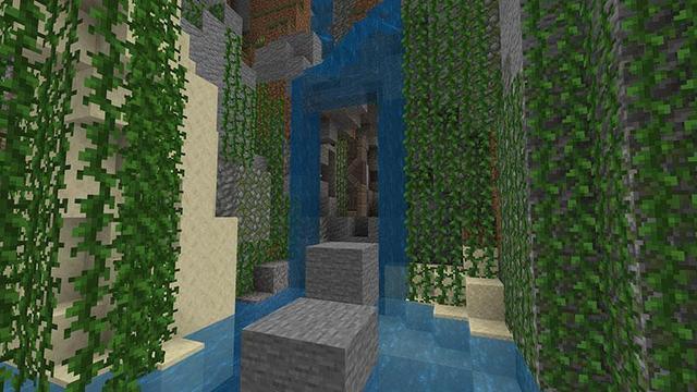 Screenshot of the Minecraft Bedrock Marketplace product Secret Cavern created by Waypoint Studios.
