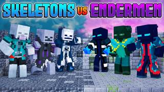 Thumbnail of the Minecraft Bedrock Marketplace product Skeletons vs Endermen created by Waypoint Studios.