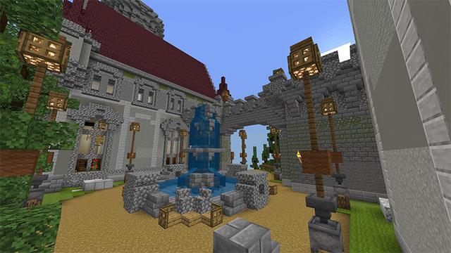 Screenshot of the Minecraft Bedrock Marketplace product Sky Fortress created by Waypoint Studios.