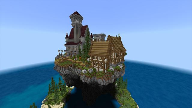 Screenshot of the Minecraft Bedrock Marketplace product Sky Fortress created by Waypoint Studios.