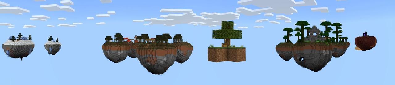 Panorama of the Minecraft Bedrock Marketplace product Skyblock! created by Waypoint Studios.