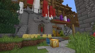 Screenshot of the Minecraft Bedrock Marketplace product Skyblock Infinite Lucky Blocks created by Waypoint Studios.