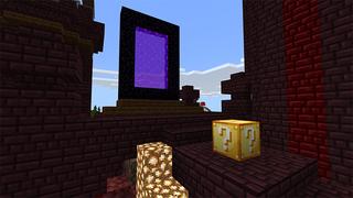 Screenshot of the Minecraft Bedrock Marketplace product Skyblock Infinite Lucky Blocks created by Waypoint Studios.