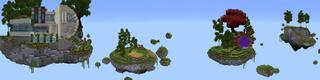 Panorama of the Minecraft Bedrock Marketplace product Skyblock Lazy Mansion created by Waypoint Studios.