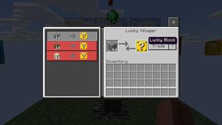 Screenshot of the Minecraft Bedrock Marketplace product Skyblock Lucky Block created by Waypoint Studios.