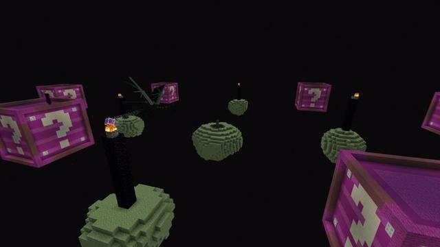 Screenshot of the Minecraft Bedrock Marketplace product Skyblock Lucky Block created by Waypoint Studios.