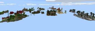 Panorama of the Minecraft Bedrock Marketplace product Skyblock Mega Islands created by Waypoint Studios.