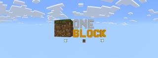 Panorama of the Minecraft Bedrock Marketplace product Skyblock One Block created by Waypoint Studios.