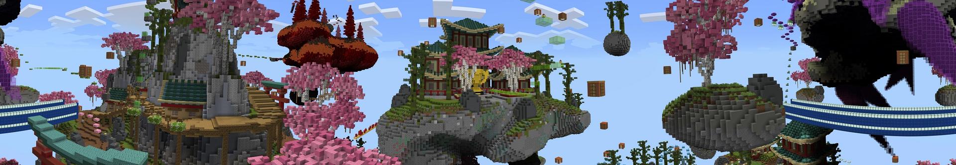 Panorama of the Minecraft Bedrock Marketplace product Skyblock Parkour III created by Waypoint Studios.