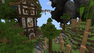 Screenshot of the Minecraft Bedrock Marketplace product Skyblock Parkour 2 created by Waypoint Studios.