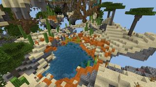 Screenshot of the Minecraft Bedrock Marketplace product Skyblock Parkour 2 created by Waypoint Studios.
