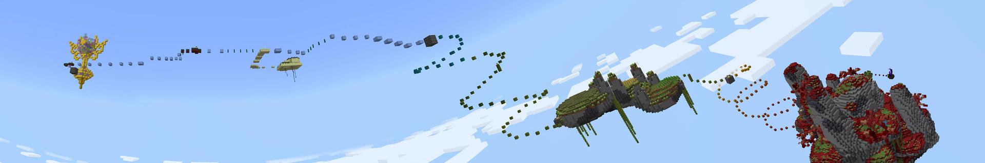 Panorama of the Minecraft Bedrock Marketplace product Skyblock Parkour created by Waypoint Studios.