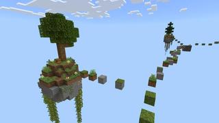 Screenshot of the Minecraft Bedrock Marketplace product Skyblock Parkour created by Waypoint Studios.