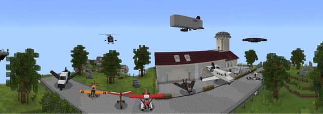Panorama of the Minecraft Bedrock Marketplace product Skyblock Planes created by Waypoint Studios.