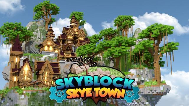 Thumbnail of the Minecraft Bedrock Marketplace product Skyblock Skye Town created by Waypoint Studios.