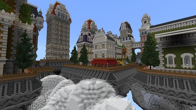 Screenshot of the Minecraft Bedrock Marketplace product Skyblock Skyrise created by Waypoint Studios.