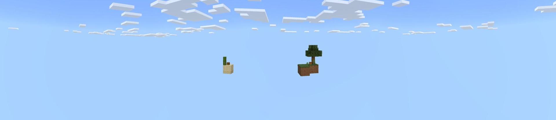 Panorama of the Minecraft Bedrock Marketplace product Skyblock created by Waypoint Studios.