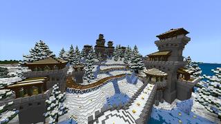 Screenshot of the Minecraft Bedrock Marketplace product Snowy Lucky Blocks created by Waypoint Studios.