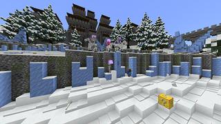 Screenshot of the Minecraft Bedrock Marketplace product Snowy Lucky Blocks created by Waypoint Studios.
