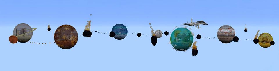 Panorama of the Minecraft Bedrock Marketplace product Solar Parkour created by Waypoint Studios.
