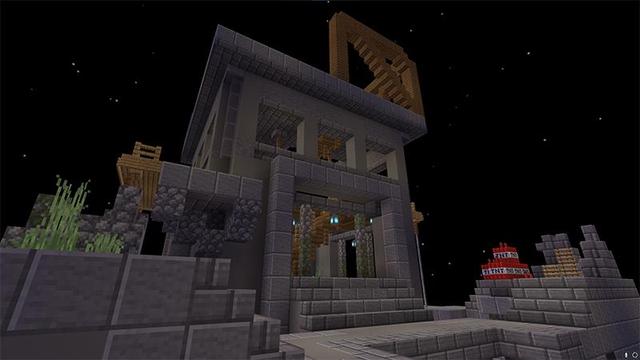 Screenshot of the Minecraft Bedrock Marketplace product Space Battles PvP created by Waypoint Studios.