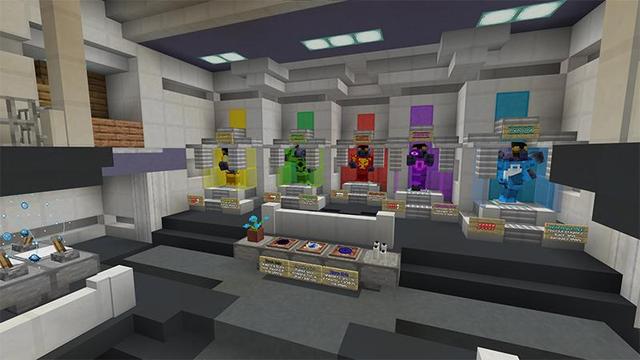 Screenshot of the Minecraft Bedrock Marketplace product Space Battles PvP created by Waypoint Studios.