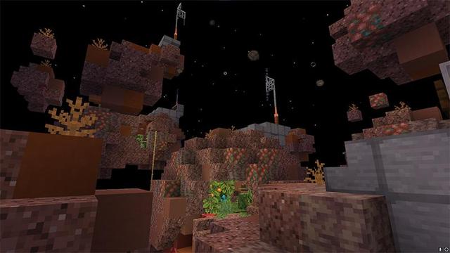 Screenshot of the Minecraft Bedrock Marketplace product Space Battles PvP created by Waypoint Studios.
