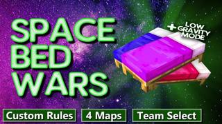 Thumbnail of the Minecraft Bedrock Marketplace product Space Bed Wars created by Waypoint Studios.