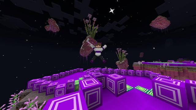 Screenshot of the Minecraft Bedrock Marketplace product Space Mini-Golf created by Waypoint Studios.