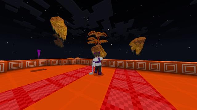 Screenshot of the Minecraft Bedrock Marketplace product Space Mini-Golf created by Waypoint Studios.