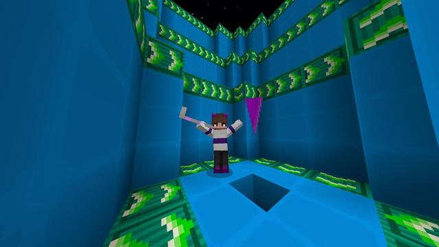 Screenshot of the Minecraft Bedrock Marketplace product Space Mini-Golf created by Waypoint Studios.