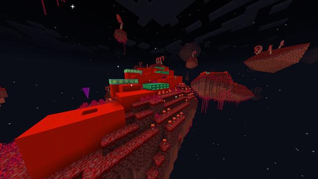Screenshot of the Minecraft Bedrock Marketplace product Space Mini-Golf created by Waypoint Studios.