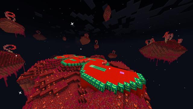 Screenshot of the Minecraft Bedrock Marketplace product Space Mini-Golf created by Waypoint Studios.
