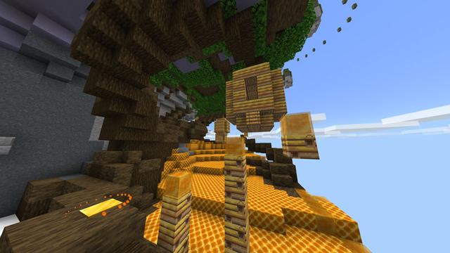 Screenshot of the Minecraft Bedrock Marketplace product Spiral Parkour created by Waypoint Studios.