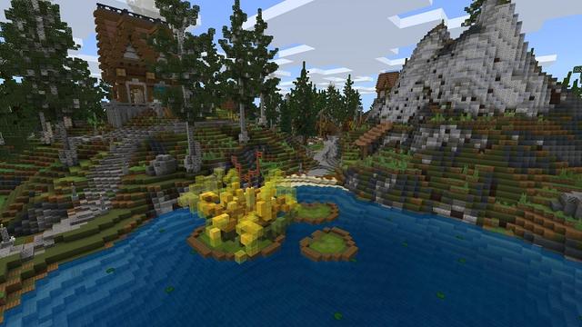 Screenshot of the Minecraft Bedrock Marketplace product Survival Midhearth Village created by Waypoint Studios.
