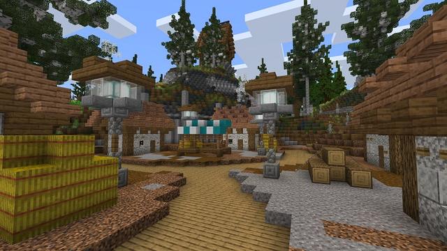 Screenshot of the Minecraft Bedrock Marketplace product Survival Midhearth Village created by Waypoint Studios.