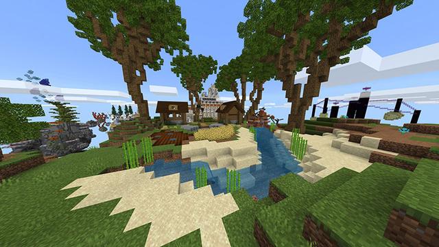 Screenshot of the Minecraft Bedrock Marketplace product Teleport Bow Skyblock created by Waypoint Studios.