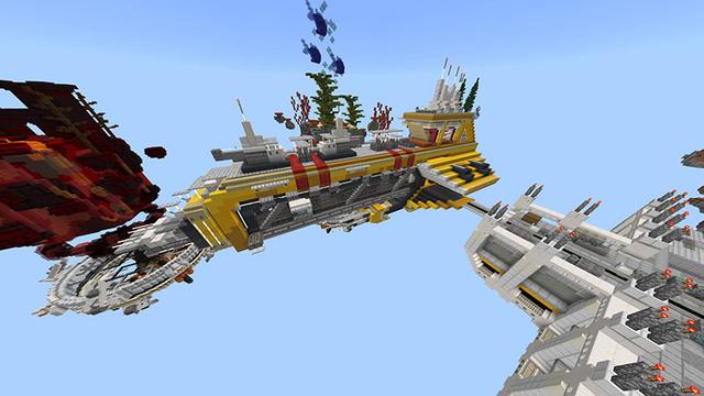 Screenshot of the Minecraft Bedrock Marketplace product Teleport Bow Skyblock created by Waypoint Studios.