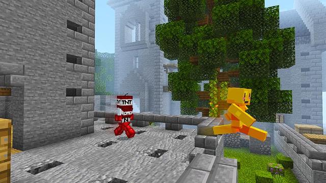 Screenshot of the Minecraft Bedrock Marketplace product TNT Tag created by Waypoint Studios.