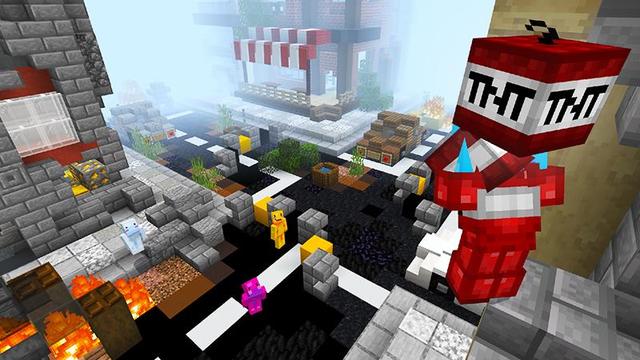 Screenshot of the Minecraft Bedrock Marketplace product TNT Tag created by Waypoint Studios.
