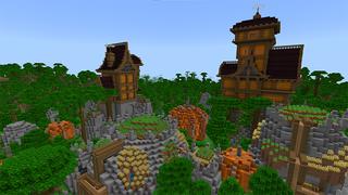 Screenshot of the Minecraft Bedrock Marketplace product Town of Pumpkin created by Waypoint Studios.