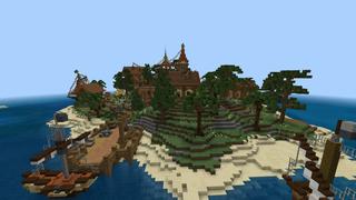 Screenshot of the Minecraft Bedrock Marketplace product Tropical Island created by Waypoint Studios.