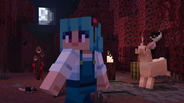 Screenshot of the Minecraft Bedrock Marketplace product Vampire Biomes Add-On created by Waypoint Studios.